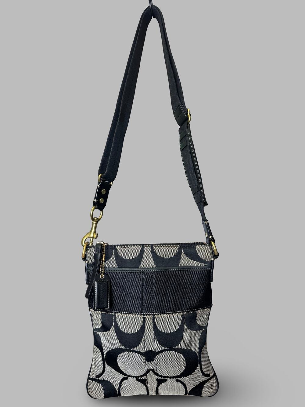 Coach Signature Jacquard Stripe Swingpack Crossbody Bag